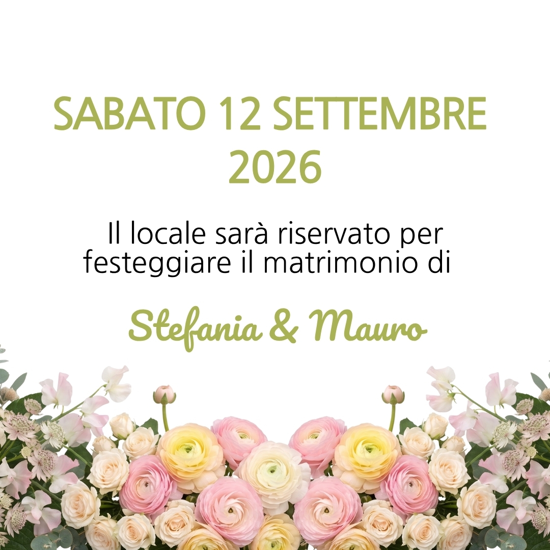 Matrimonio 12 settembre
