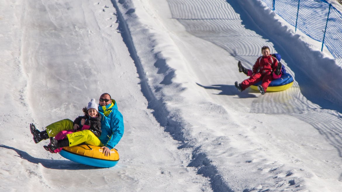 tubing e slittino sull'Alpe Cimbra
